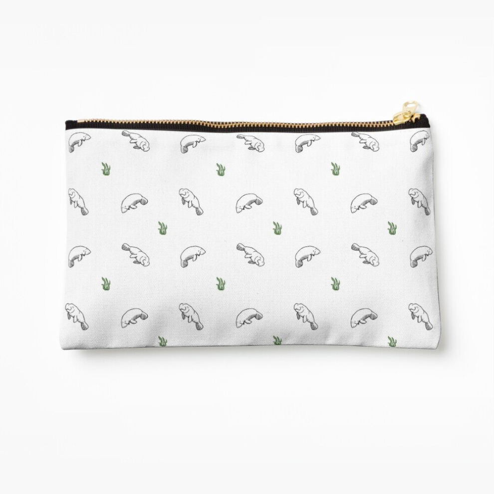 Whibos Makeup Bag Manatee Cosmetic Organizer Tyvek Paper Bags Zipper Pouch