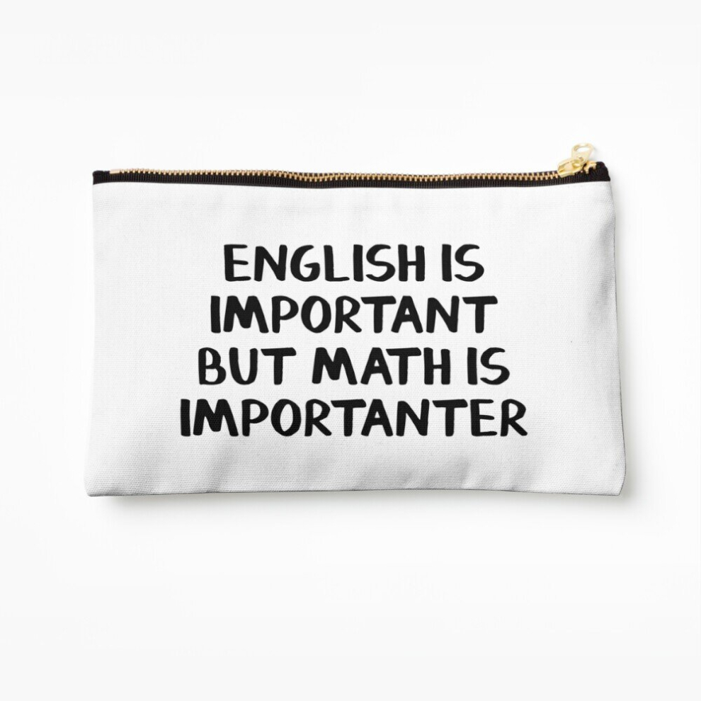 Whibos Makeup Bag English Is Important But Math Is Importanter Cosmetic Organizer Tyvek Paper Bags Zipper Pouch
