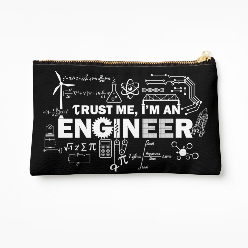 Whibos Makeup Bag Trust Me I'm An Engineer Cosmetic Organizer Tyvek Paper Bags Zipper Pouch