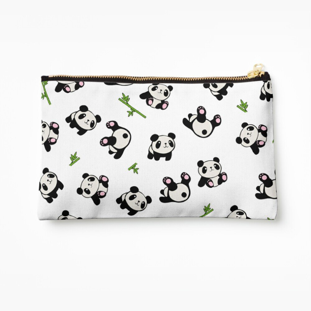 Whibos Makeup Bag Panda Pattern Cosmetic Organizer Tyvek Paper Bags Zipper Pouch