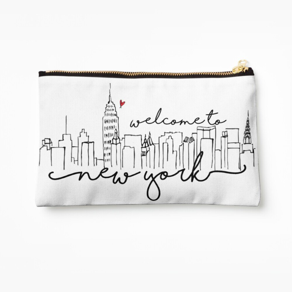 Whibos Makeup Bag Welcome To New York Cosmetic Organizer Tyvek Paper Bags Zipper Pouch
