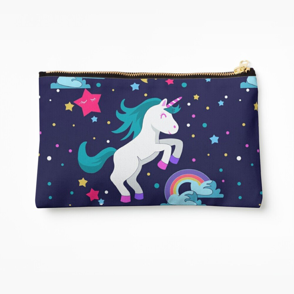 Whibos Makeup Bag Unicorn Cosmetic Organizer Tyvek Paper Bags Zipper Pouch