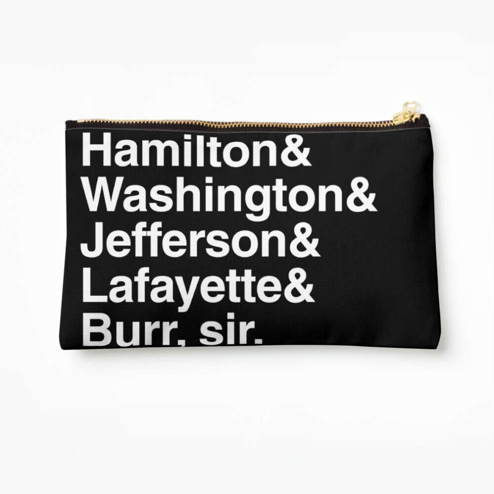 Whibos Makeup Bag Hamilton- Hamilton Washington Jefferson Lafayette Burr, Sir. Cosmetic Organizer Tyvek Paper Bags Zipper Pouch