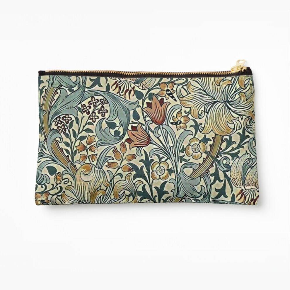 Whibos Makeup Bag William Morris - Floral Design Cosmetic Organizer Tyvek Paper Bags Zipper Pouch