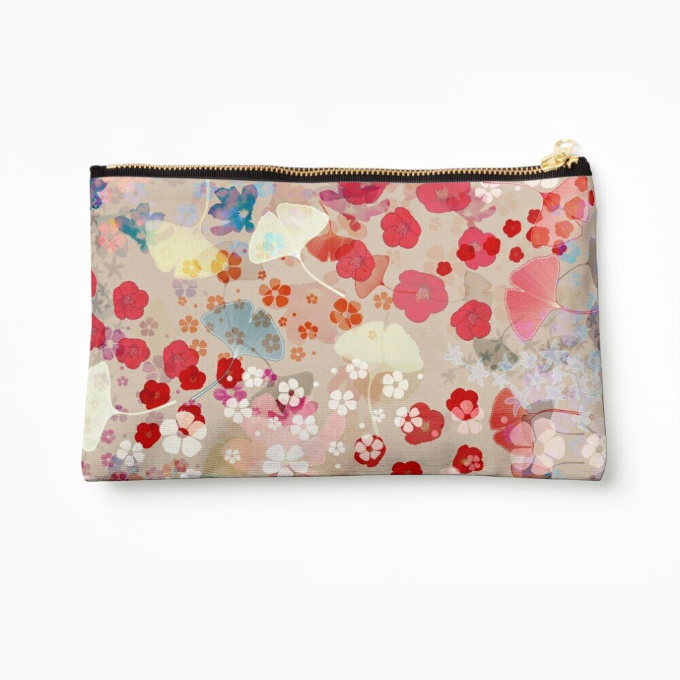 Whibos Makeup Bag Blossom Cosmetic Organizer Tyvek Paper Bags Zipper Pouch