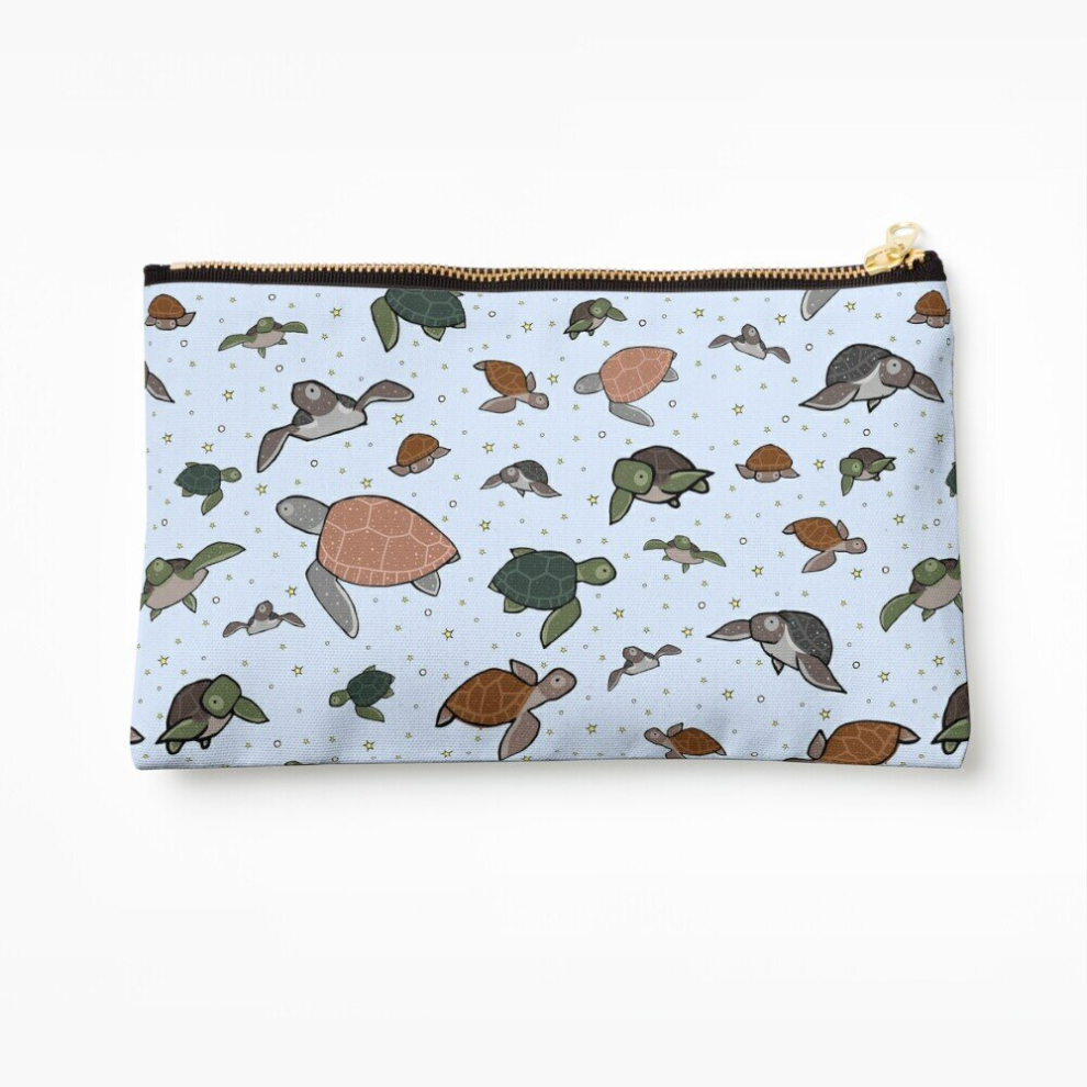 Whibos Makeup Bag Sea Turtles Cosmetic Organizer Tyvek Paper Bags Zipper Pouch