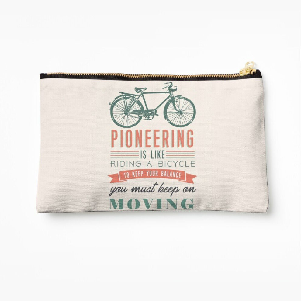 Whibos Makeup Bag Pioneering Is Like Riding Bicycle Cosmetic Organizer Tyvek Paper Bags Zipper Pouch