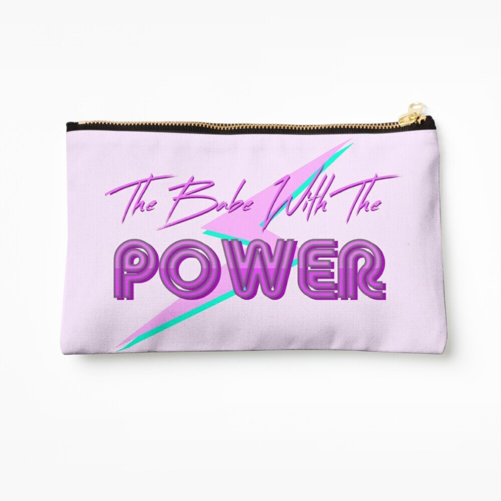 Whibos Makeup Bag The Babe With The Power Cosmetic Organizer Tyvek Paper Bags Zipper Pouch