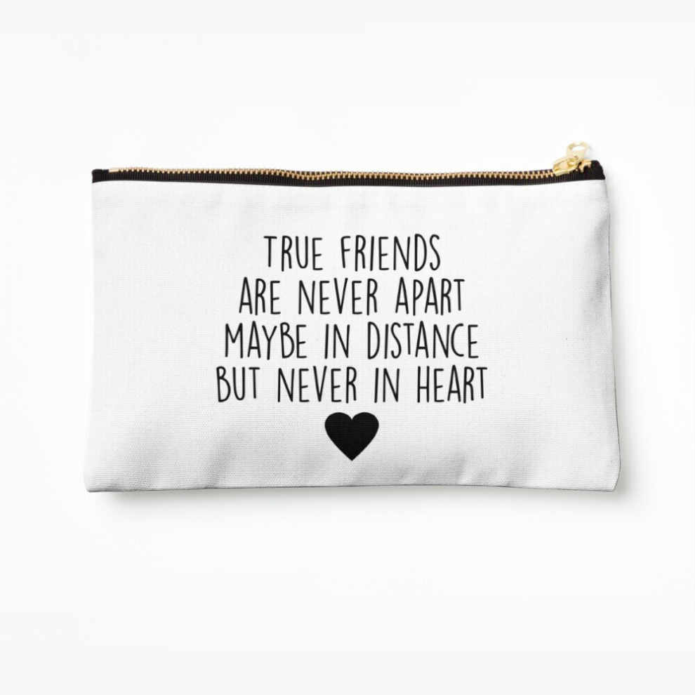 Whibos Makeup Bag True Friends Are Never Apart Cosmetic Organizer Tyvek Paper Bags Zipper Pouch