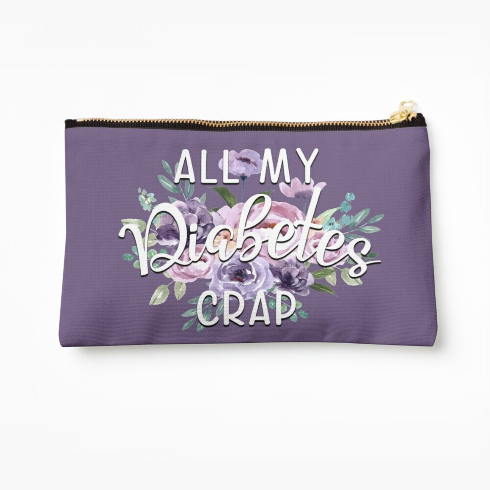 Whibos Makeup Bag All My Diabetes Crap Bag Cosmetic Organizer Tyvek Paper Bags Zipper Pouch