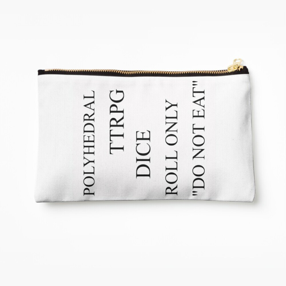 Whibos Makeup Bag Ttrpg Dice "Do Not Eat" Cosmetic Organizer Tyvek Paper Bags Zipper Pouch
