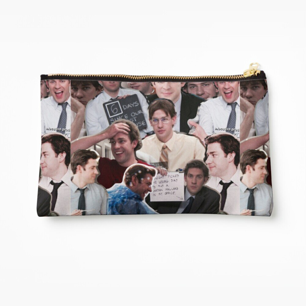 Whibos Makeup Bag Jim Halpert - The Office Cosmetic Organizer Tyvek Paper Bags Zipper Pouch