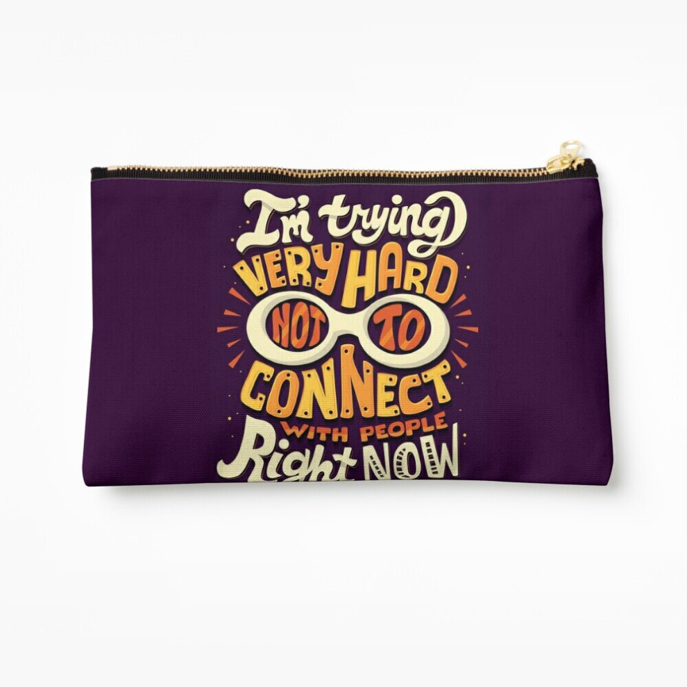 Whibos Makeup Bag Not To Connect With People Cosmetic Organizer Tyvek Paper Bags Zipper Pouch
