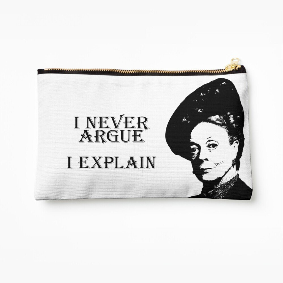 Whibos Makeup Bag I Never Argue - I Explain Cosmetic Organizer Tyvek Paper Bags Zipper Pouch