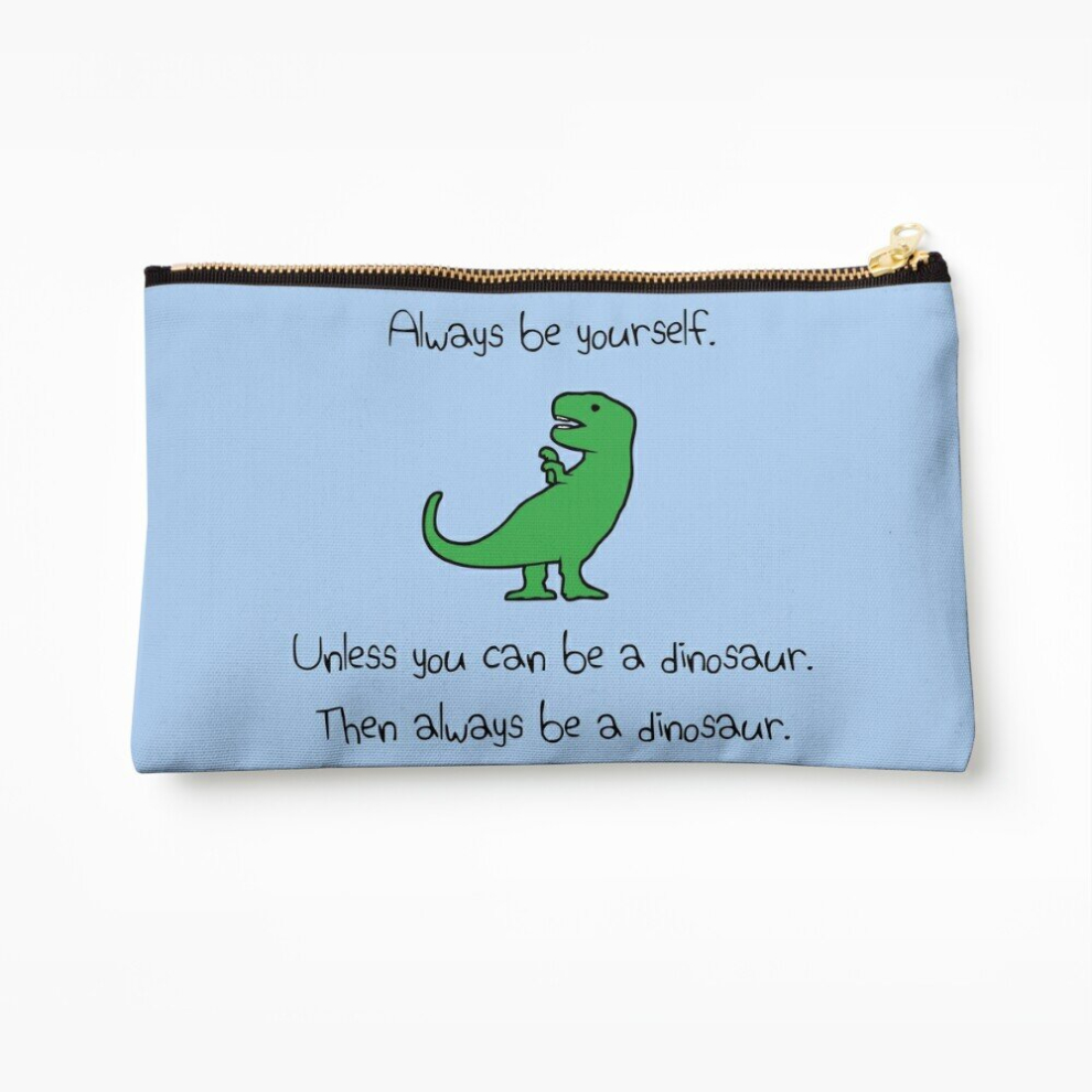 Whibos Makeup Bag Always Be Yourself, Unless You Can Be A Dinosaur Cosmetic Organizer Tyvek Paper Bags Zipper Pouch