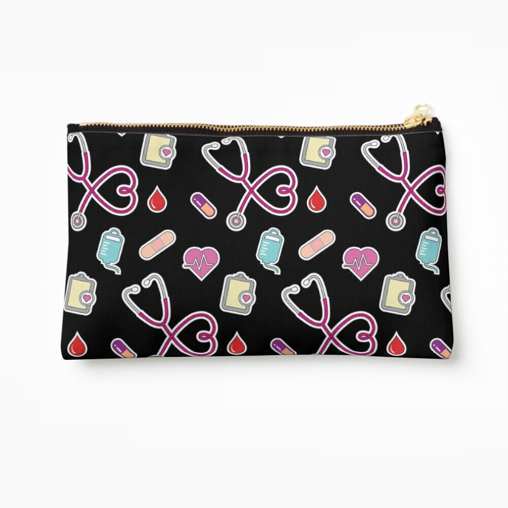 Whibos Dark Makeup Bag Nursing Life - Cosmetic Organizer Tyvek Paper Bags Zipper Pouch