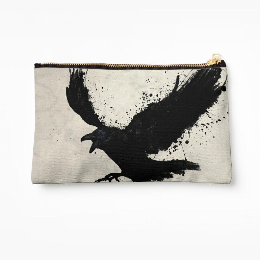 Whibos Makeup Bag Raven Cosmetic Organizer Tyvek Paper Bags Zipper Pouch