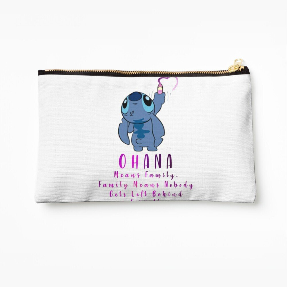 Whibos Makeup Bag Lilo And Stitch Ohana Cosmetic Organizer Tyvek Paper Bags Zipper Pouch