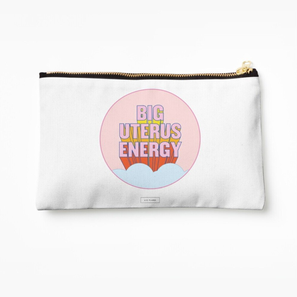 Whibos Makeup Bag Big Uterus Energy (Uterus Optional) Cosmetic Organizer Tyvek Paper Bags Zipper Pouch