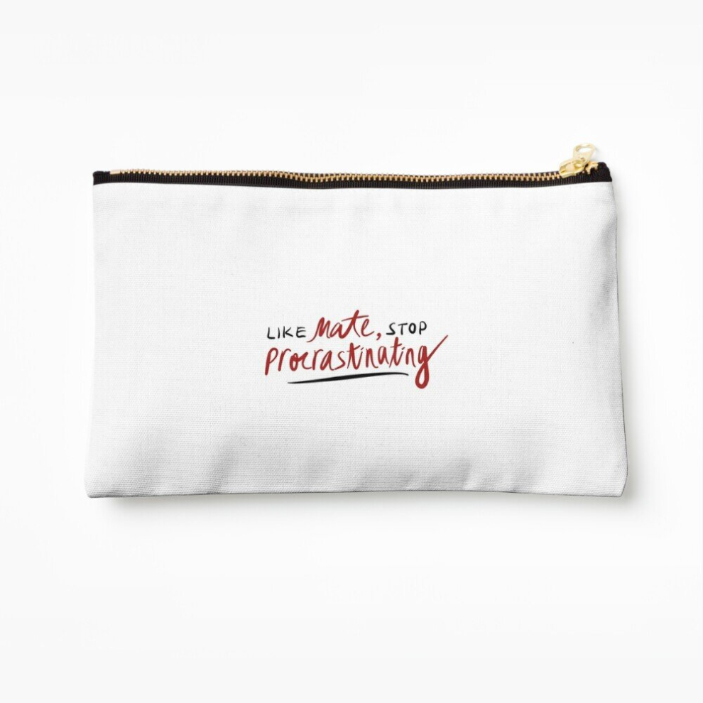 Whibos Makeup Bag Like Mate, Stop Procrastinating (3Racha) Cosmetic Organizer Tyvek Paper Bags Zipper Pouch