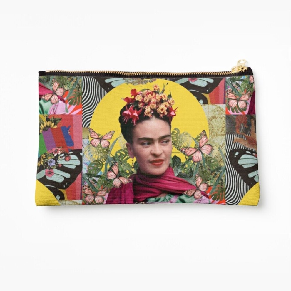 Whibos Makeup Bag Frida Kahlo Cosmetic Organizer Tyvek Paper Bags Zipper Pouch