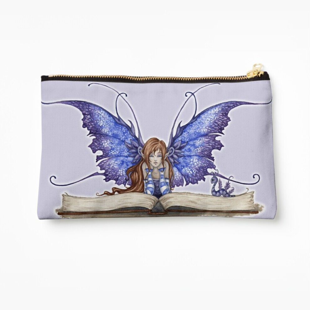 Whibos Makeup Bag Bookworm Book Fairy Cosmetic Organizer Tyvek Paper Bags Zipper Pouch