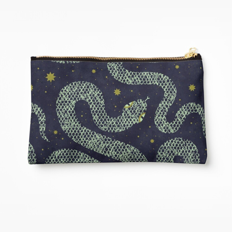 Whibos Makeup Bag Space Serpent Cosmetic Organizer Tyvek Paper Bags Zipper Pouch