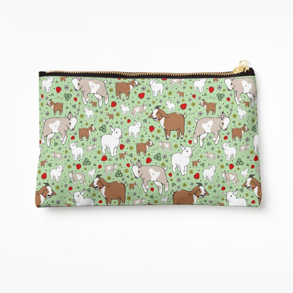 Whibos Makeup Bag Goats Cosmetic Organizer Tyvek Paper Bags Zipper Pouch