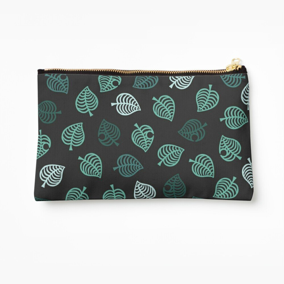 Whibos Blue/Green/Dark Makeup Bag Nook Leaf Aloha Logo - / Teal On Grey Color Cosmetic Organizer Tyvek Paper Bags Zipper Pouch