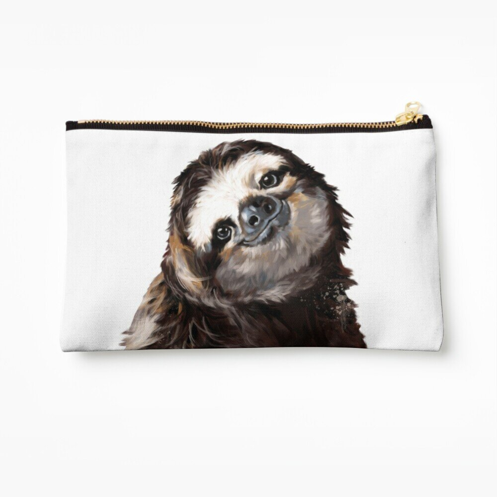 Whibos Makeup Bag Sloth Cosmetic Organizer Tyvek Paper Bags Zipper Pouch