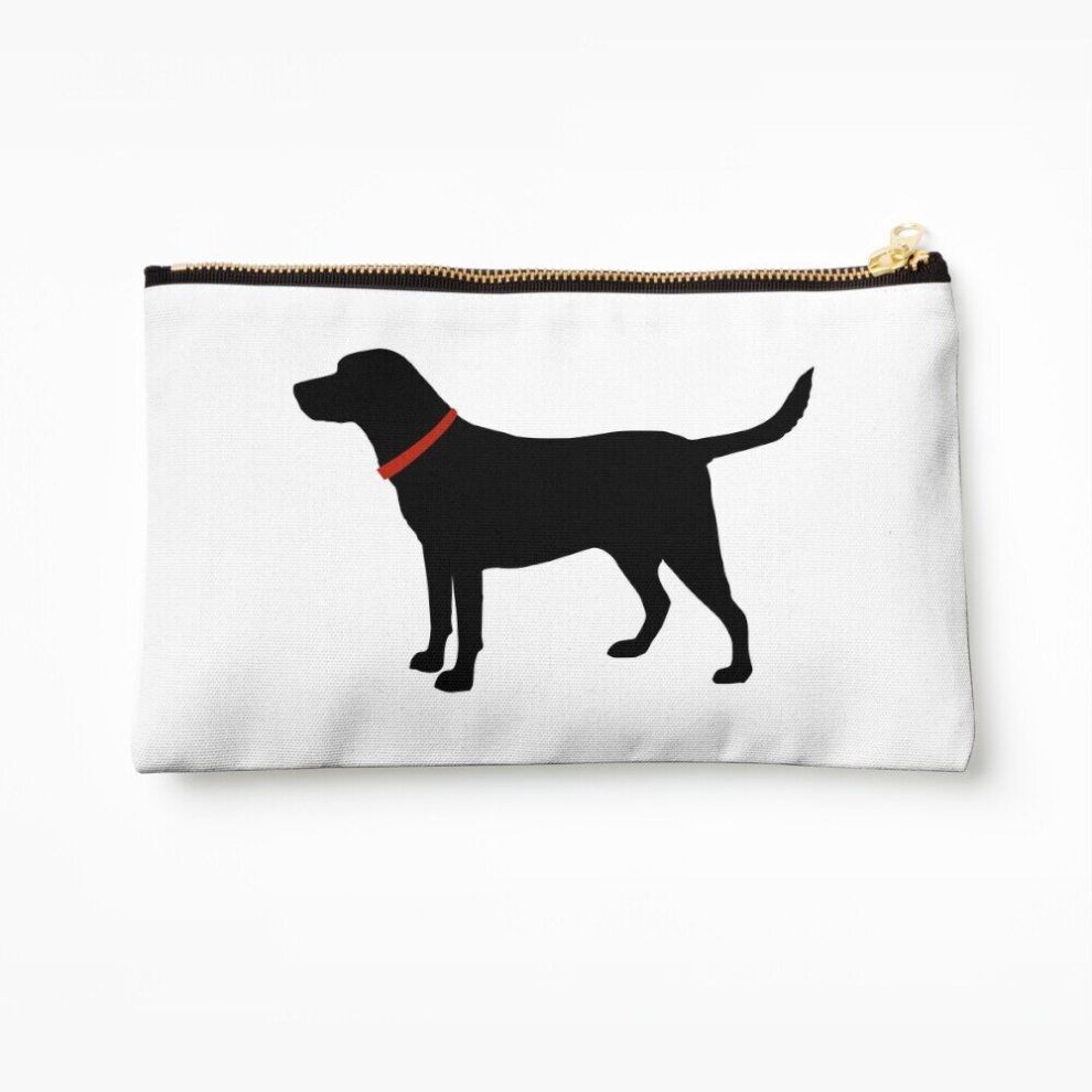 Whibos Black Makeup Bag Labrador Retriever, Lab Cosmetic Organizer Tyvek Paper Bags Zipper Pouch