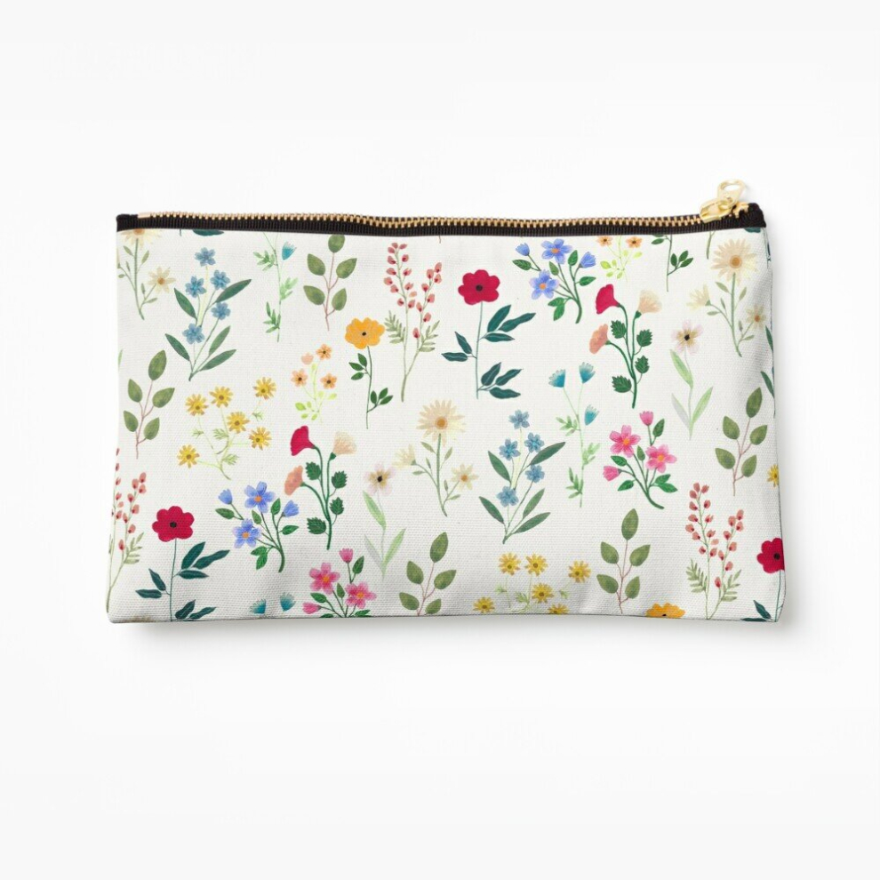 Whibos Makeup Bag Spring Botanicals Cosmetic Organizer Tyvek Paper Bags Zipper Pouch