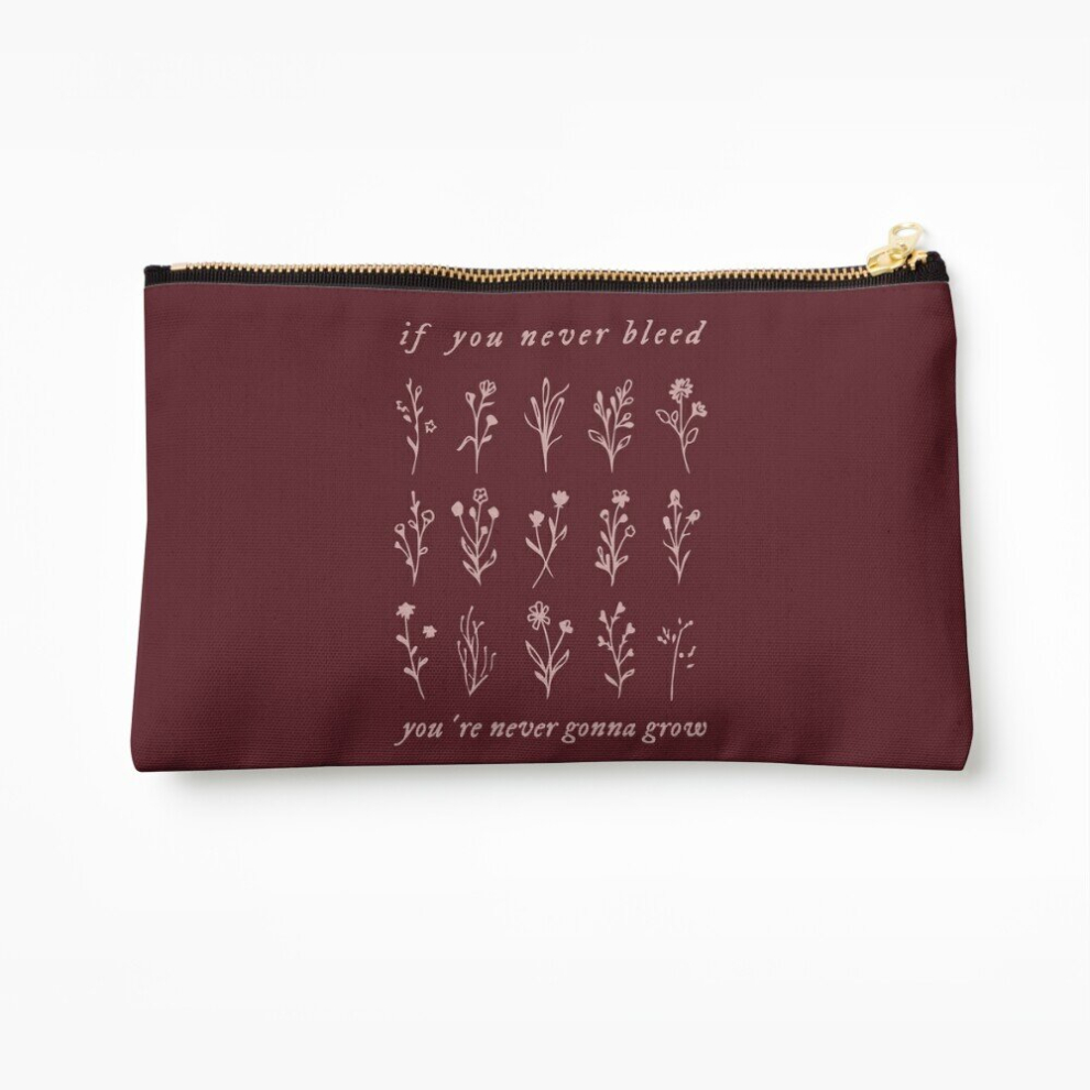 Whibos Makeup Bag If You Never Bleed You're Never Gonna Grow Cosmetic Organizer Tyvek Paper Bags Zipper Pouch