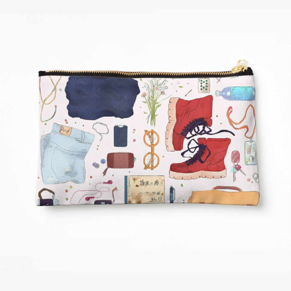 Whibos Makeup Bag What He Carries Around Cosmetic Organizer Tyvek Paper Bags Zipper Pouch