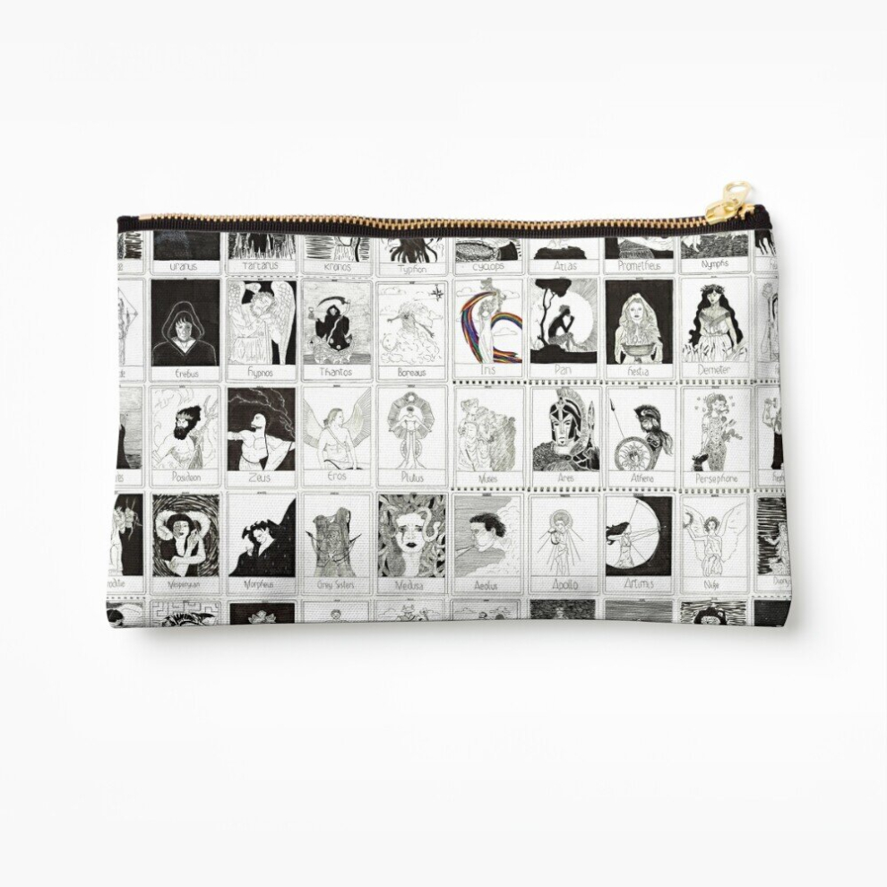 Whibos Makeup Bag Greek Gods Cosmetic Organizer Tyvek Paper Bags Zipper Pouch