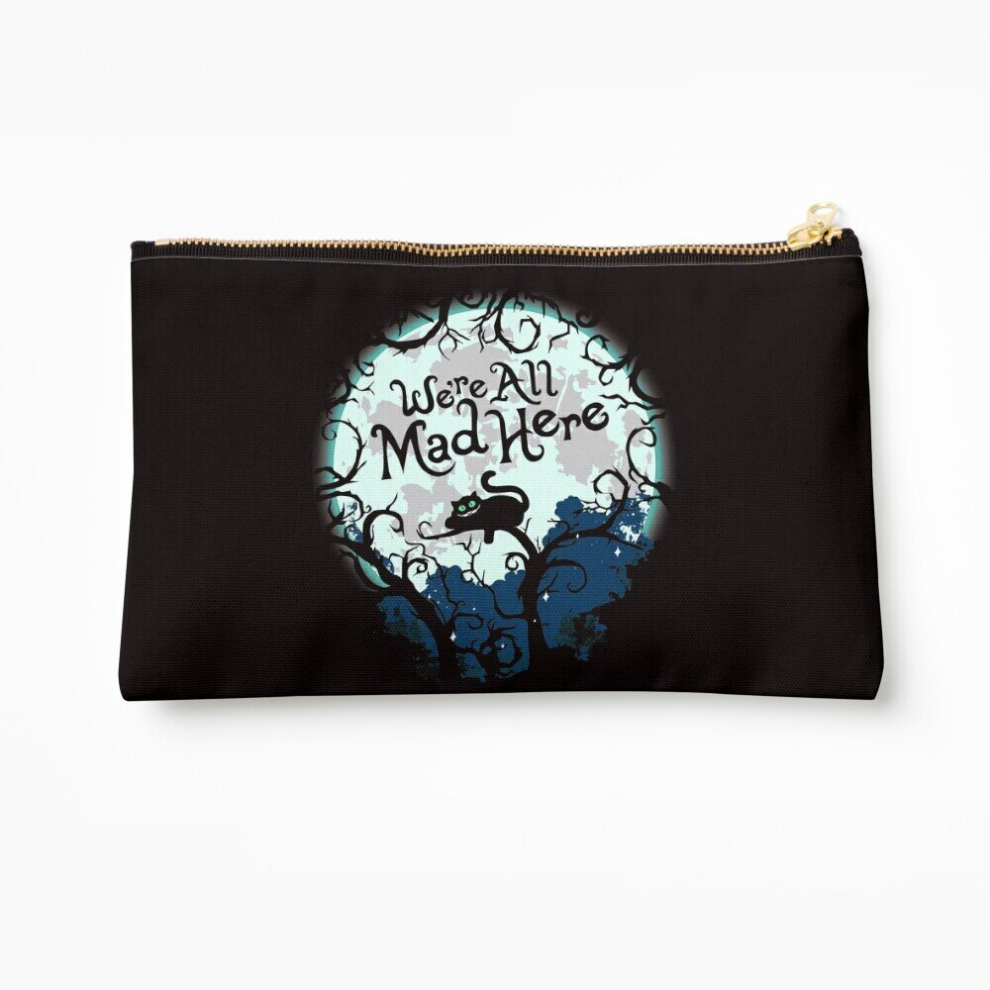 Whibos Makeup Bag We're All Mad Here. Cosmetic Organizer Tyvek Paper Bags Zipper Pouch