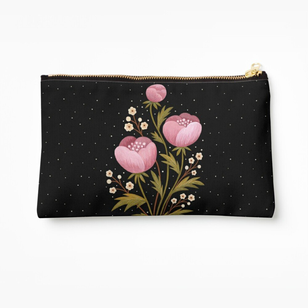 Whibos Dark Makeup Bag Blooms In The Cosmetic Organizer Tyvek Paper Bags Zipper Pouch