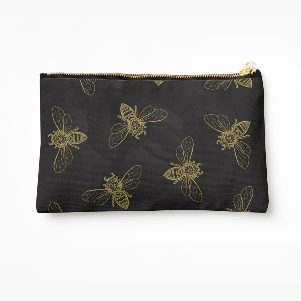 Whibos Makeup Bag Mandala Bees Cosmetic Organizer Tyvek Paper Bags Zipper Pouch