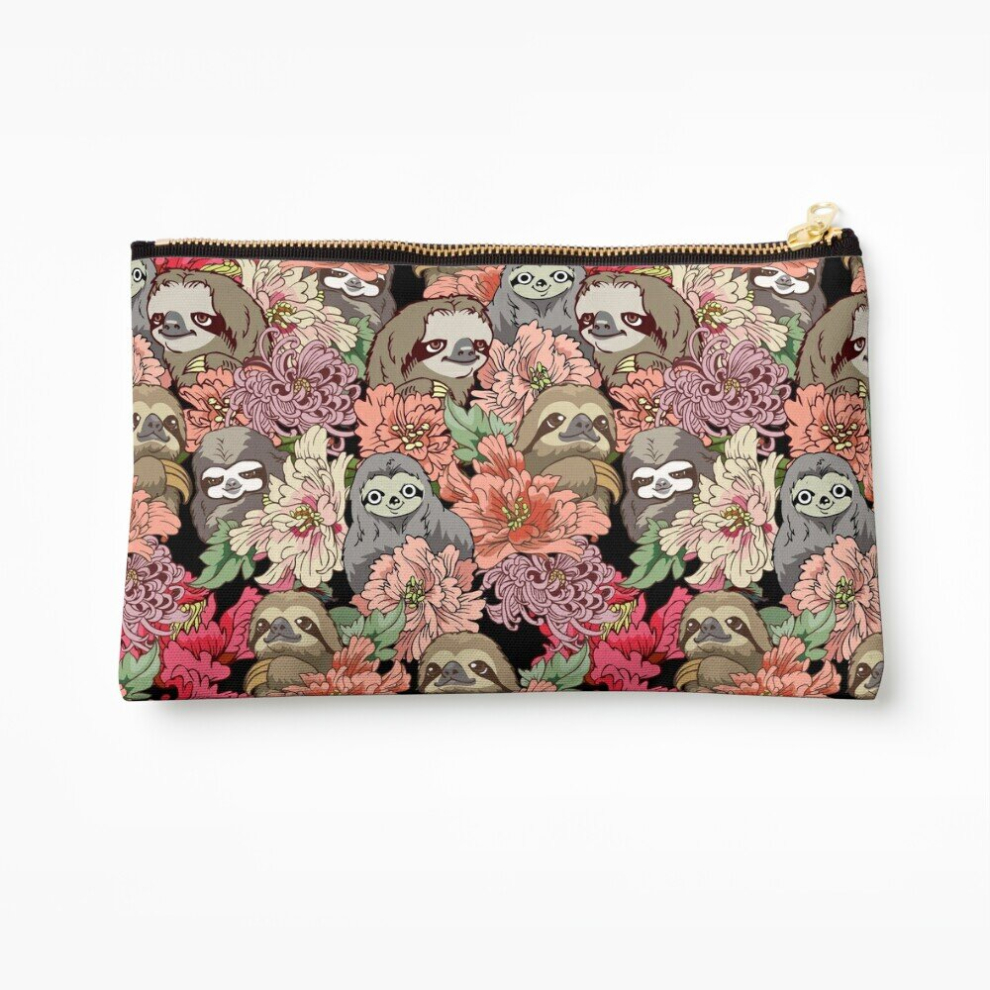 Whibos Makeup Bag Because Sloths Cosmetic Organizer Tyvek Paper Bags Zipper Pouch