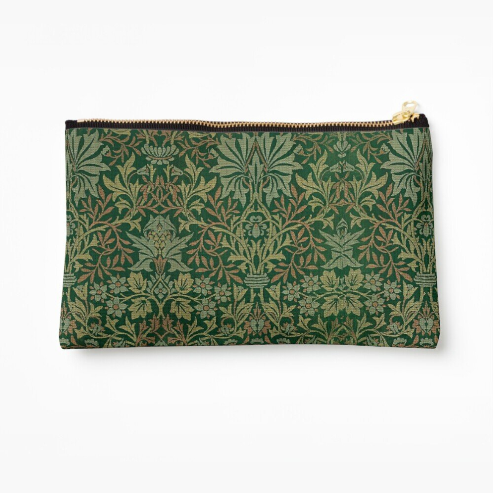 Whibos Makeup Bag Flower Garden By William Morris, 1879 Cosmetic Organizer Tyvek Paper Bags Zipper Pouch