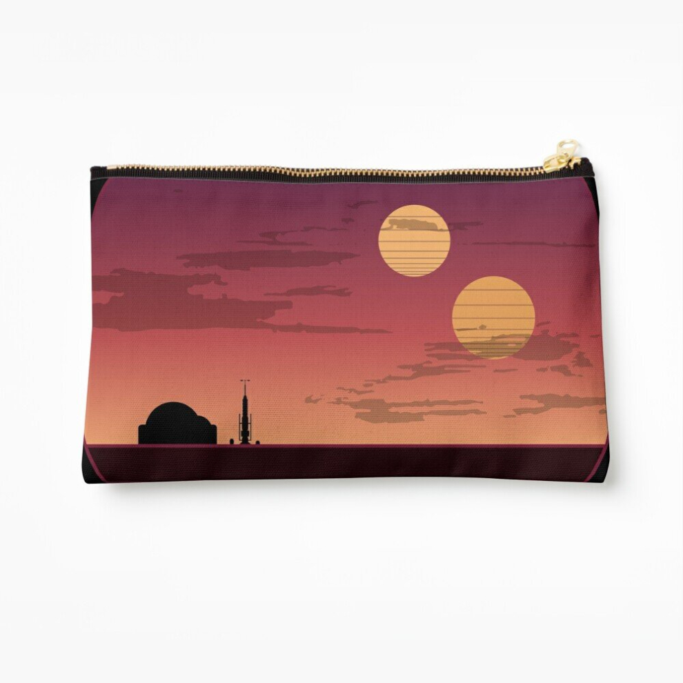 Whibos Makeup Bag The Binary Sunset Cosmetic Organizer Tyvek Paper Bags Zipper Pouch