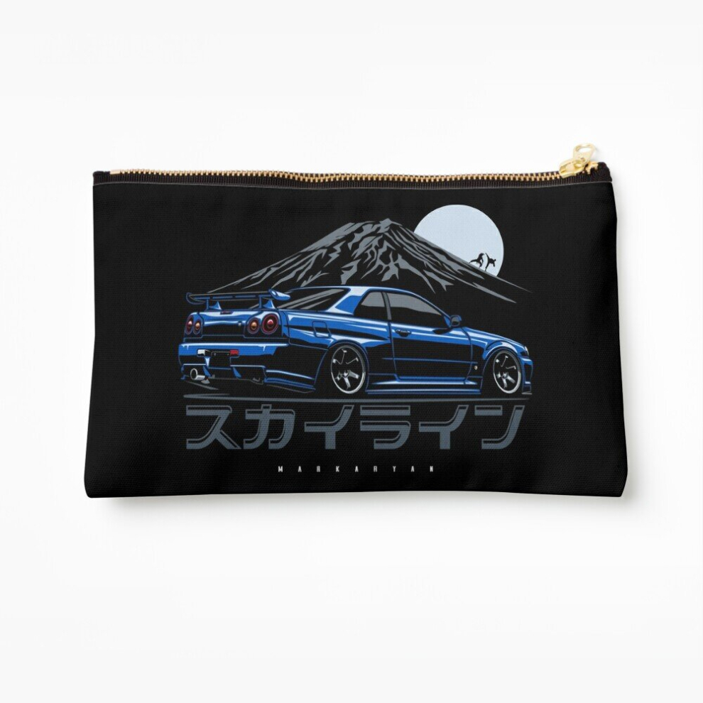Whibos Makeup Bag Skyline Gtr R34 Cosmetic Organizer Tyvek Paper Bags Zipper Pouch