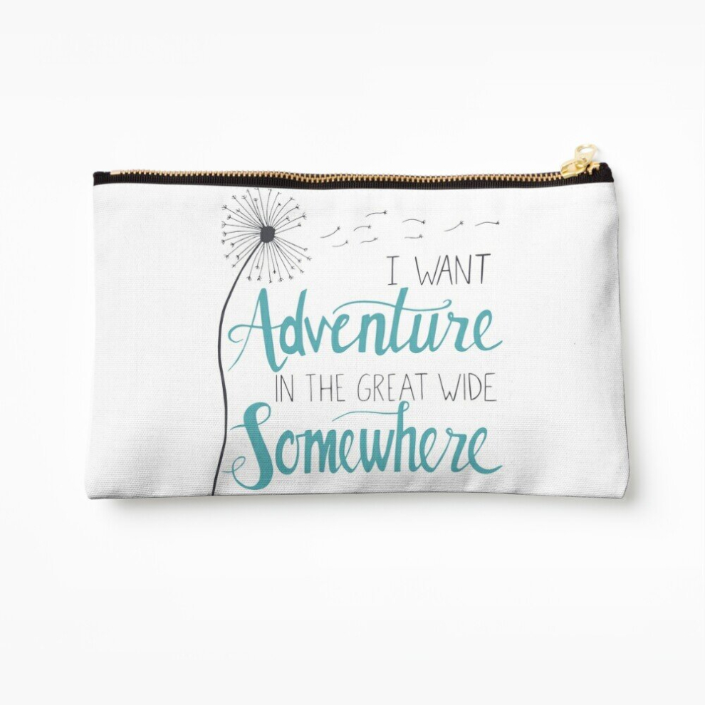 Whibos Makeup Bag I Want Adventure Cosmetic Organizer Tyvek Paper Bags Zipper Pouch