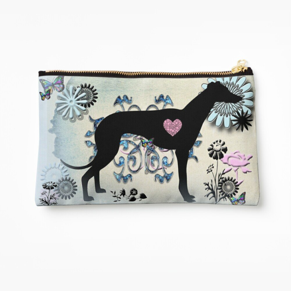 Whibos Makeup Bag Greyhound Sighthound Art Cosmetic Organizer Tyvek Paper Bags Zipper Pouch