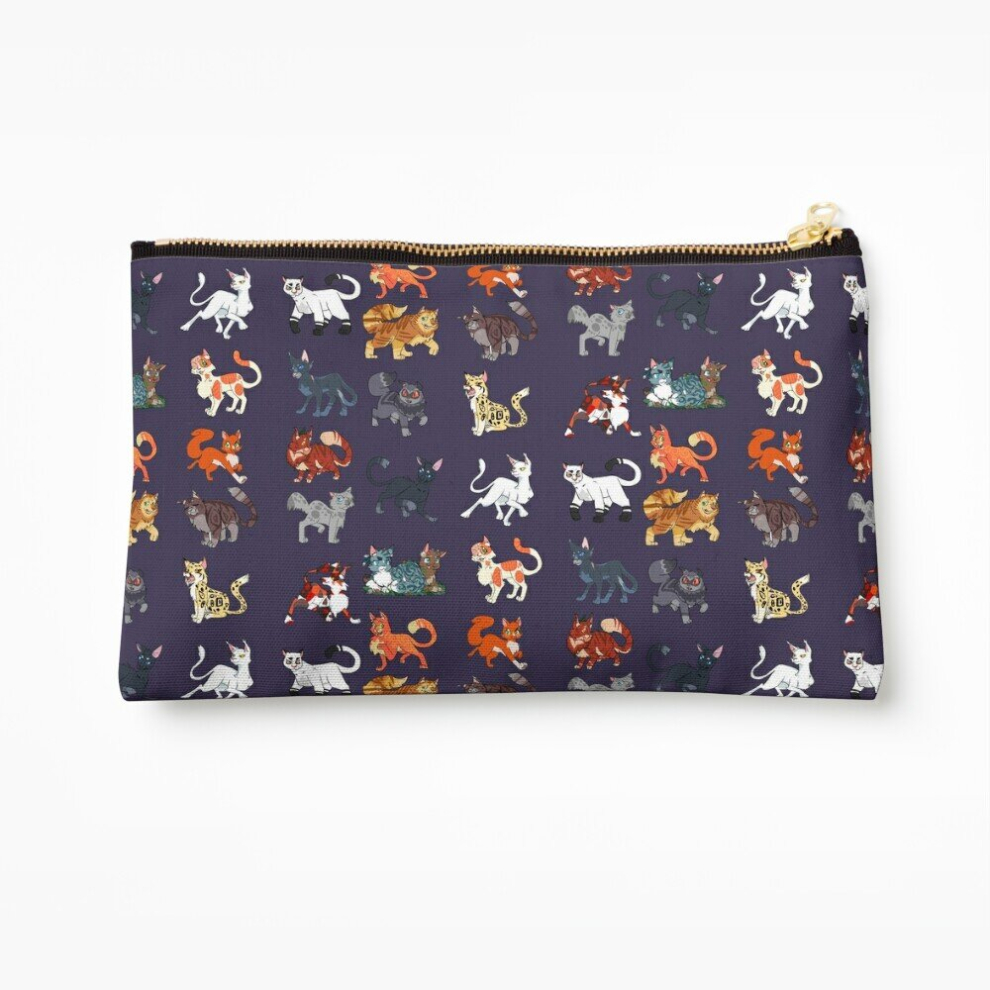 Whibos Makeup Bag Warrior Cats Pattern 1 Cosmetic Organizer Tyvek Paper Bags Zipper Pouch