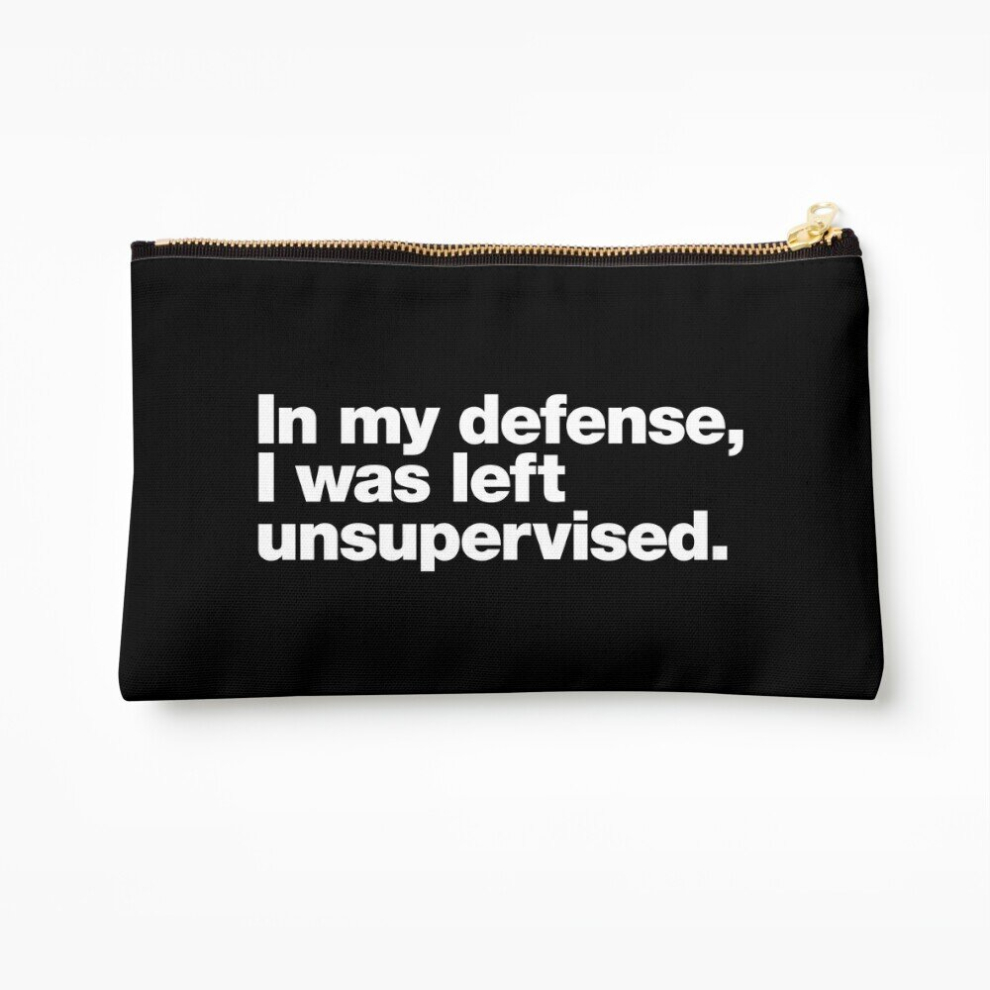 Whibos Makeup Bag In My Defense, I Was Left Unsupervised. Cosmetic Organizer Tyvek Paper Bags Zipper Pouch