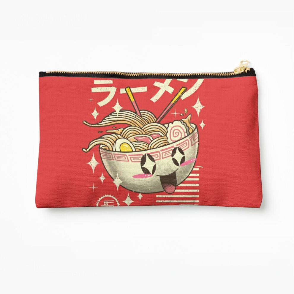 Whibos Makeup Bag Kawaii Ramen Cosmetic Organizer Tyvek Paper Bags Zipper Pouch