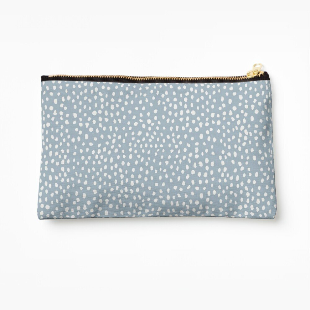 Whibos Blue Makeup Bag Dalmatian Print Cosmetic Organizer Tyvek Paper Bags Zipper Pouch
