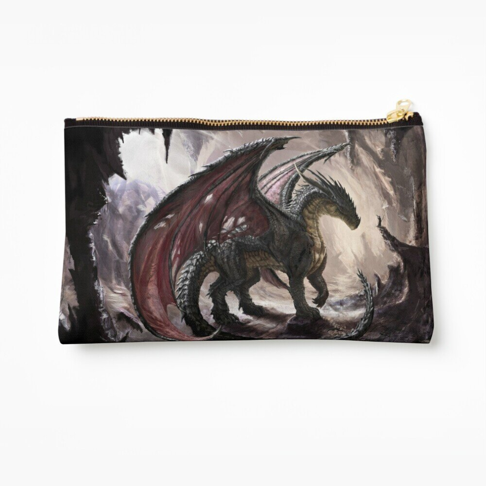 Whibos Makeup Bag Dragon Cosmetic Organizer Tyvek Paper Bags Zipper Pouch
