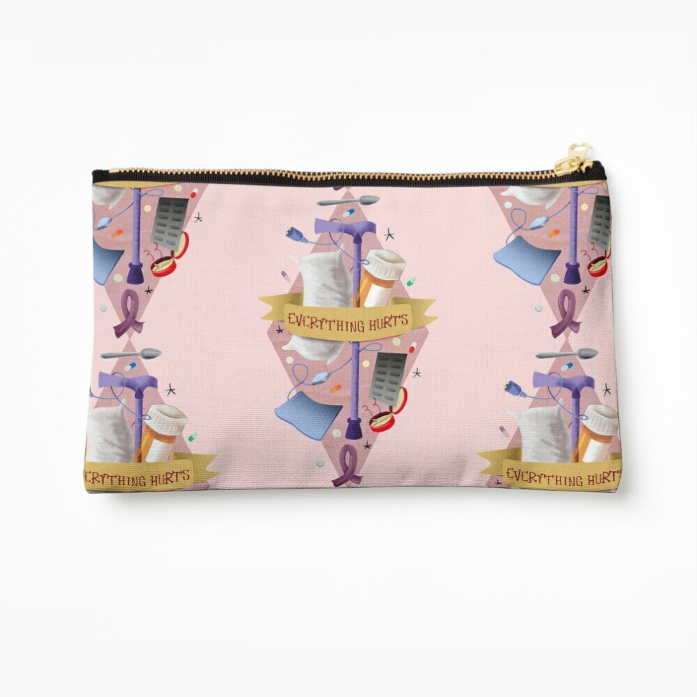 Whibos Makeup Bag Everything Hurts - Spoonie Design Cosmetic Organizer Tyvek Paper Bags Zipper Pouch